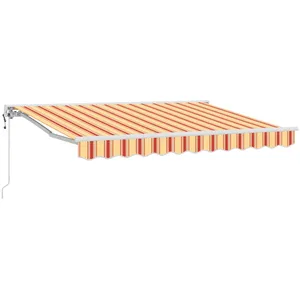 vidaXL Auvent Rétractable Bleu Marine 350x200 cm pas cher