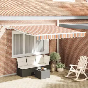 vidaXL Store rétractable Multicolore 350 x 250 cm pas cher