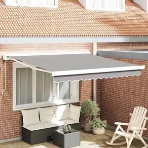 Comparateur de prix : vidaXL Vidaxl Auvent Rétractable Gris Clair 300 X 250 Cm Tissu, Métal
