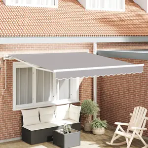 Comparateur de prix : vidaXL Store rétractable automatique Gris Clair 350x250 cm 3330377