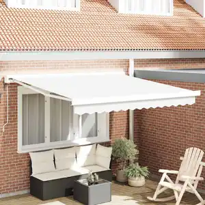 Comparateur de prix : vidaXL Auvent Blanc 350 x 250 x 165 cm Polyester et Aluminium