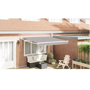 Comparateur de prix : vidaXL Vidaxl Auvent Rétractable Automatique Gris Clair 350 X 250 Cm