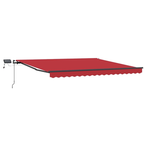 vidaXL Vidaxl Auvent Rétractable Rouge 450 × 350 Cm Tissu pas cher