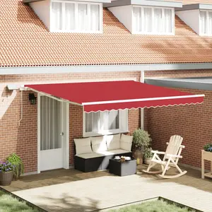 Comparateur de prix : Store rétractable manuel vidaXL avec LED Rouge 400x300 cm 3330688