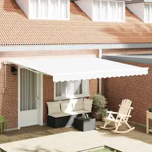Comparateur de prix : vidaXL Store rétractable automatique blanc 400x350 cm 3330793