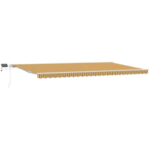 vidaXL Auvent Rétractable Multicolore 600 × 350 cm Tissu et acier pas cher