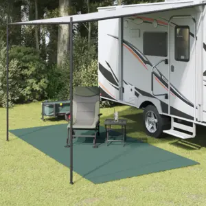 vidaXL Tapis de tente Vert 2,5x2,5 m pas cher