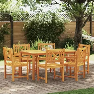 Comparateur de prix : vidaXL Chaise de jardin 6 pcs Marron 56 x 56 x 90cm Bois massif Acacia