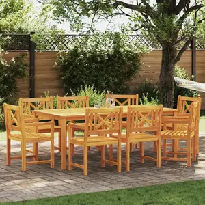 Comparateur de prix : vidaXL Chaise de jardin 8 pcs Marron 56 x 56 x 90cm Bois massif Acacia