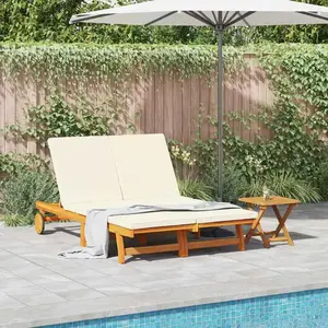 Vidaxl transat set de 2 bois d'acacia pas cher