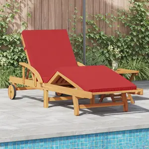 Comparateur de prix : Vidaxl - Transat 2 Pcs Rouge 40 X 40 X 40cm Bois D'Acacia Massif