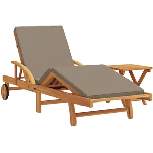 Comparateur de prix : vidaXL Transat 2 pcs Taupe 40 x 40 x 40cm Bois d'acacia massif