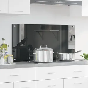 Comparateur de prix : vidaXL Dosseret de cuisine  Gris foncé 100x50x0,6 cm en verre trempé