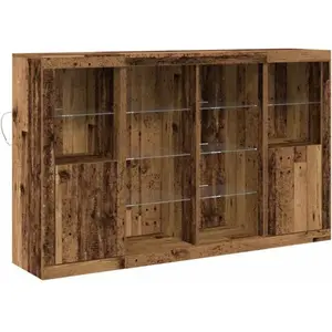 vidaXL Buffet LED Bois ancien 163 x 37 x 100 cm Bois d'ingénierie pas cher