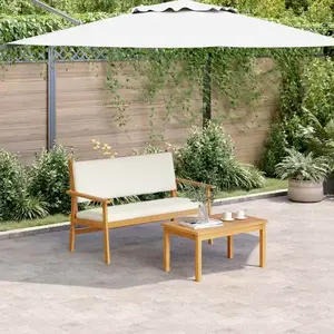 vidaXL Banc De Jardin Vidaxl Avec Coussins En Bois D'acacia Massif pas cher