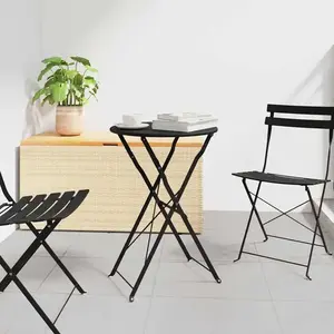 vidaXL Table de bistrot anthracite Ø50x71 cm Acier revêtu par poudre pas cher
