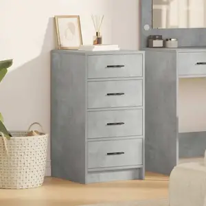 vidaXL Buffet Vidaxl Gris Béton 40x41x75 Cm Bois D'ingénierie pas cher