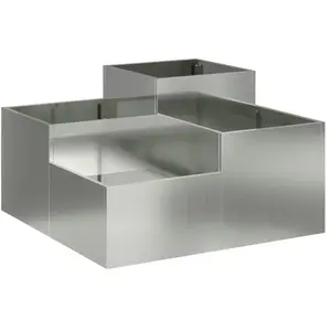 vidaXL Jardinière 80x80x48 cm en acier galvanisé pas cher