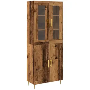 vidaXL Vidaxl Buffet En Bois Ancien 69,5x34x180 Cm pas cher