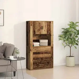 vidaXL Vidaxl Buffet En Bois Ancien 80x33x150 Cm pas cher