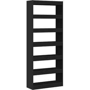 Comparateur de prix : vidaXL Bibliothèque noire Noir Bois 80 x 30 x 198 cm Étagères