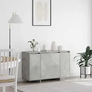 vidaXL Buffet gris béton  Gris béton Mélamine 120 x 41 x 75 cm