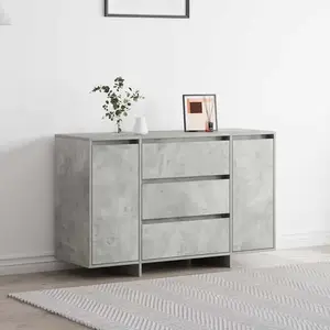 vidaXL Buffet  Gris Béton 120x41x75 cm en Bois d'ingénierie pas cher