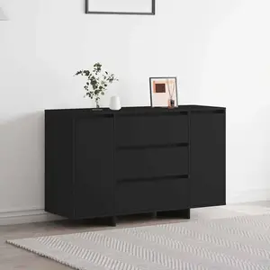 vidaXL Buffet  Noir 120x41x75 cm en bois d'ingénierie pas cher