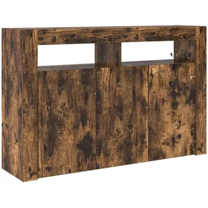 vidaXL Vidaxl Buffet Chêne Fumé Bois D'ingénierie 116 X 30 X 75 Cm pas cher