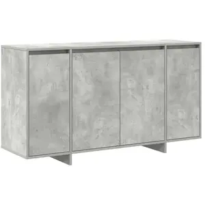 vidaXL Buffet Gris Béton Gris béton Bois d'ingénierie 135 x 41 x 75 cm pas cher