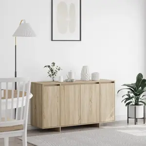 vidaXL Buffet en chêne Chêne Sonoma Bois d'ingénierie 135 x 41 x 75 cm pas cher
