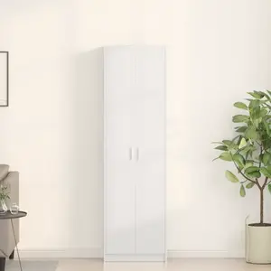 vidaXL Armoire blanche 55x25x189 cm en bois technique pas cher