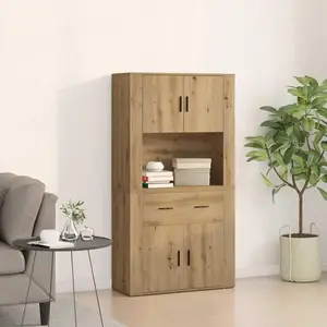 vidaXL Vidaxl Meuble Haut Chêne Artisan 80x33x150 Cm Bois D'ingénierie pas cher