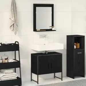 Comparateur de prix : Vidaxl ensemble de mobilier de salle de bain montage mural 2 pcs noir