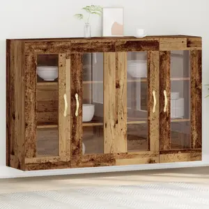 Armoires Murailles 2 Pcs Bois Ancien 69,5 X 34 X 90 Cm Vidaxl pas cher
