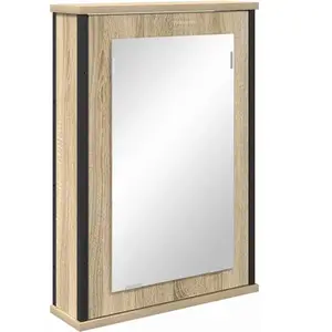 vidaXL Armoire Miroir Chêne Sonoma 42 x 12 x 60 cm Bois d'ingénierie pas cher