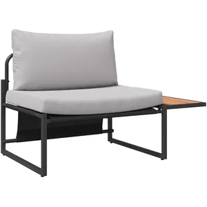 VIDAXL Set De Jardin 2 Pièces Avec Fauteuil Et Coussins Gris Clair pas cher