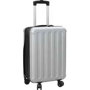 vidaXL Valise rigide pliable 20 pouces Argent 34x23x55.5 cm ABS pas cher