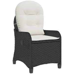 Comparateur de prix : vidaXL Chaise Inclinable Vidaxl Avec Coussin En Poly Rotin Noir