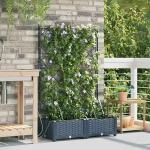 vidaXL Cache-pot de jardin 2 pcs Gris 120 x 120 x 142 cm Acier