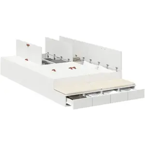 vidaXL Vidaxl Cadre De Lit Blanc 120x200 Cm pas cher