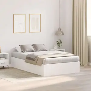 vidaXL Cadre De Lit De Rangement Vidaxl Blanc 120x200 Cm pas cher