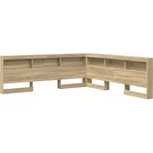 vidaXL Tête de lit de rangement Chêne sonoma 180 cm Bois d'ingénierie pas cher