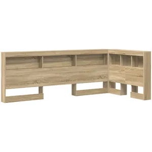 vidaXL Tête de lit de rangement Chêne sonoma 80 cm Bois d'ingénierie pas cher