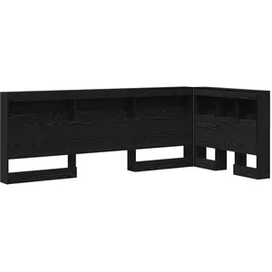 vidaXL Tête de lit de rangement Chêne noir 100 cm Melamine pas cher