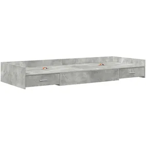 vidaXL Cadre de lit Gris béton 70 x 190 cm Bois d'ingénierie pas cher