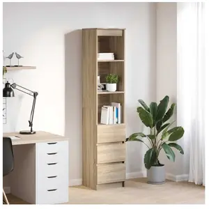 Comparateur de prix : Vidaxl buffet haut chêne sonoma 37,5x35x180 cm bois d'ingénierie