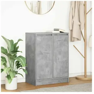 Vidaxl buffet gris béton 57x34x76 cm bois d'ingénierie pas cher