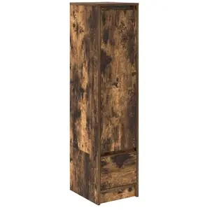 Vidaxl buffet haut chêne fumé 29,5x34x119,5 cm bois d'ingénierie pas cher