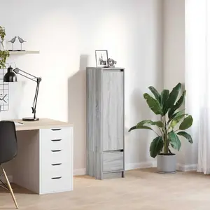 Vidaxl buffet haut sonoma gris 29,5x34x119,5 cm bois d'ingénierie pas cher